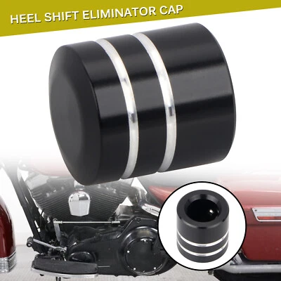 Black Cut Heel Shift Eliminator Shaft Cap For Harley Electra Tri Glide Road King - Image 1 of 4