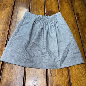 J CREW Career Wool Blend A Line Pleated Heathered Dark Gray Size 4 J.CREW MINT - Picture 1 of 13