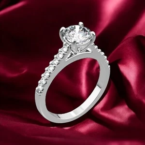 Ehering 950 Platin Lab Created 1,20 ct Rundschliff IGI zertifiziert Diamant - Bild 1 von 17