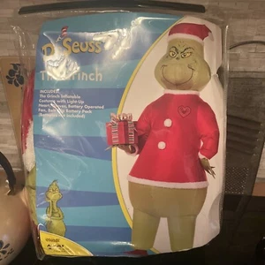 Dr. Suess THE GRINCH im Weihnachtsmannanzug aufblasbares Kostüm für Erwachsene - Einheitsgröße - Bild 1 von 3