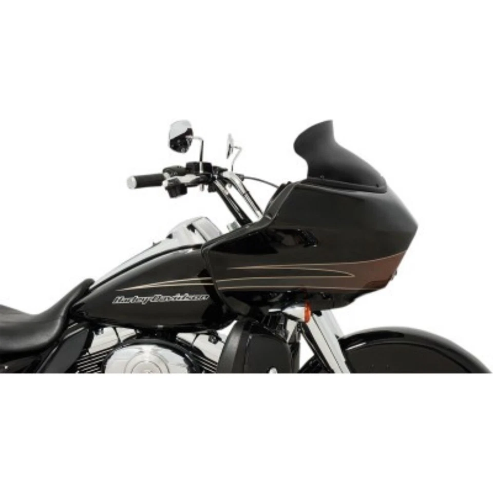Memphis Shades Spoiler Windshield 6.5" Black Opaque Harley FLTR Road Glide 98-13 - Image 1 of 1
