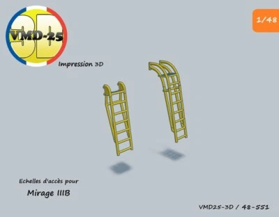 Echelle de servitude pour MIRAGE III "Biplaces"  -1/48 - Photo 1/4