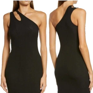 Skims Black Soft Lounge Cutout One Shoulder Dress Size 4X - Picture 1 of 4