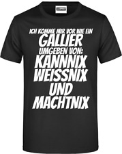 Fun T-Shirt schwarz Funartikel, Sprüche Gallier NERD Ironie Sarkasmus lustig gag