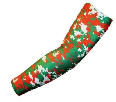 POWER ENERGY SPORTS Football Baseball Compression Arm Sleeve Hurricanes Orange Green Digital Camo