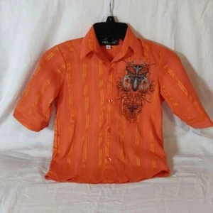 2 Jaguarrs Orange Button Down Collared Shirt Size 6 - Picture 1 of 8