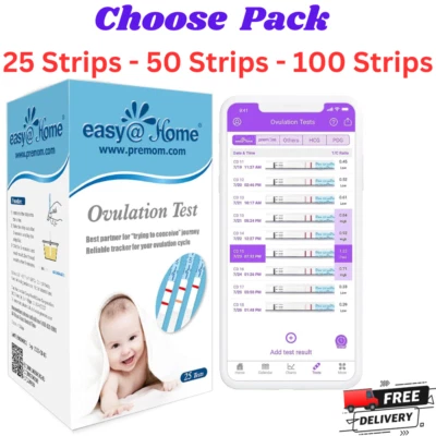 Easy Home Ovulation Tests Strips Premom Self Fertility Test kit Predictor App uk