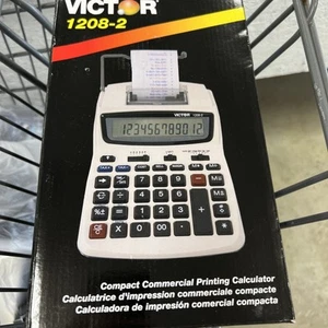 Victor Printing Calculator, 1208-2 Adding Machine with 12 Digit LCD Display - Picture 1 of 2