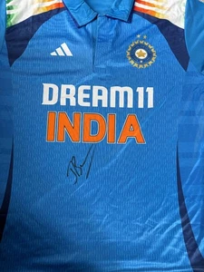 Maglia cricket India firmata a mano Jasprit Bumrah autografo - Foto 1 di 2