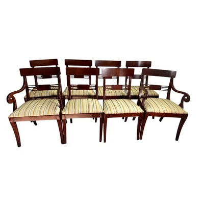 Great Set of Eight English Regency Mahogany Dining Chairs, 2 Arm & 6 Side Chairs - Image 1 of 4