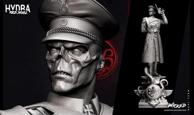 3D Printed 16K MARVEL Wicked – Red Skull – Statue unpainted  Fan Made  1:6 scale - Image 1 of 4