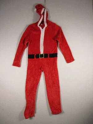 Moderno Disfraz de Papá Noel para Niños Una Pieza Con Capucha Manga Larga Talla M (10/12) Rojo Foto 1 de 4