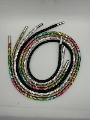 Cuerdas para sudadera con capucha juvenil con diamantes de imitación 31"x6 mm Foto 1 de 4