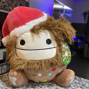 2024 Squishmallow Benny The Bigfoot Santa Hat Christmas Lights 10-12” Plush NWT - Picture 1 of 4