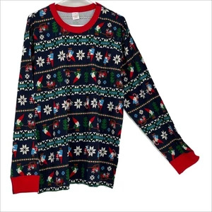 Hanna Anderson Gnome Sweet Gnome Holiday LJ PJ Top in Blue/Multi Size XL - Picture 1 of 5