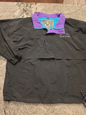 VINTAGE 90s GEAR for Sports Jacket Mens Size L Newport Black  Sailing Jacket O47 - Image 1 of 4