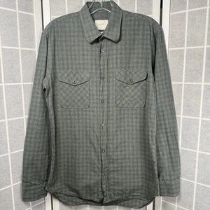 Billy Reid Hemd Herren klein kariert Button Down Standard Fit Baumwolle Brusttaschen - Bild 1 von 9