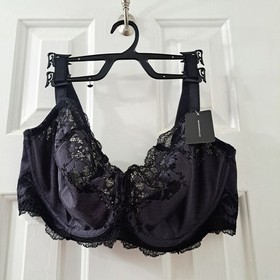 NWT Wacoal Underwire Lace Black Blue Bra 40DD/38DDD  