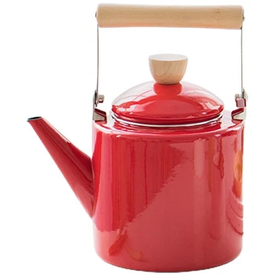 Water Kettle Heating Teakettle Enamel Boiling Water Kettle Coffee Kettle 2.4L - Image 1 of 4
