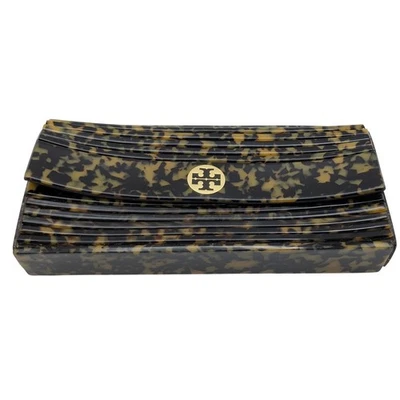 Tory Burch Tortoiseshell Acrylic Resin Plastic Clutch Bag Purse *READ - Image 1 of 4