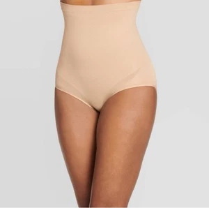 Slip donna Jockey Core corpo lisciante vita alta marrone taglia L nuovo con etichetta - Foto 1 di 8