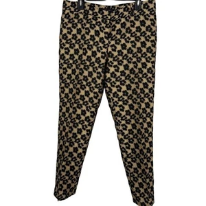 Ann Taylor Damen schwarz beige Blumenmuster spitz zulaufend vorne flach Karriere Anzughose Gr. 10 - Bild 1 von 17