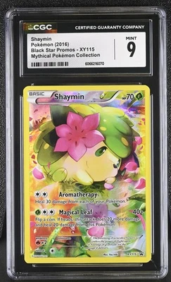 Tarjeta Pokémon CGC 9 como nueva Shaymin 2016 Black Star Promos XY115 Foto 1 de 2