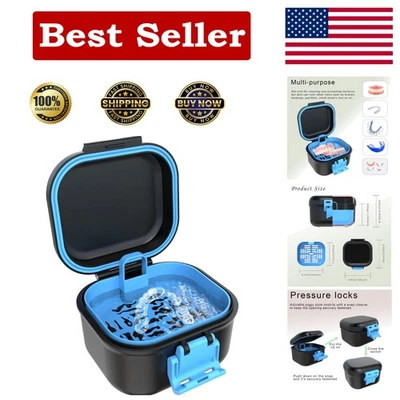 Estuche para dentaduras postizas duradero e higiénico - Diseño ligero, a prueba de fugas - 4,06 x 4,02 pulgadas Foto 1 de 4