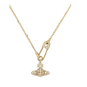 Vivienne Westwood Collana Donna Ottone Mini Bus Rilievo Spilla (Oro) con Esclusiva - Foto 1 di 2