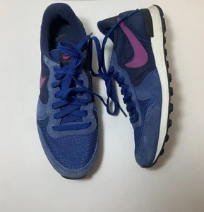 Nike Internationalist Womens Size 8 Blue Suede Athletic Running Shoes Sneakers - Picture 1 of 20
