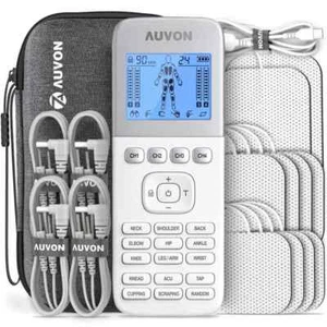 AUVON Rechargeable TENS Unit Muscle Stimulator, 24 Modes 4th Gen TENS Machine - Picture 1 of 7