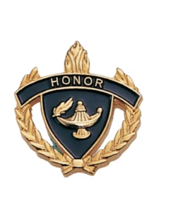 HONOR RECOGNITION AWARD 1" ENAMELED AWARD LAPEL PIN CLUTCH BACK FAST SHIPPING - Picture 1 of 2