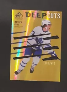 MATTHEW KNIES 2023-24 SP Game Used DEEP CUTS rookie #DC-17 gold foil rc - Picture 1 of 3