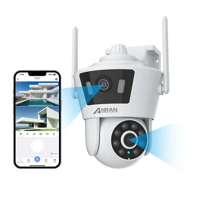 ANRAN Home Camera 4K Wireless IP Security Surveillance System Night Vision 2lens - image 1 of 4