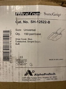 Shoe cover Alpha Protech Sh-12523-B Critical Cover LOT OF 150 PAIR FREE SH - Picture 1 of 2