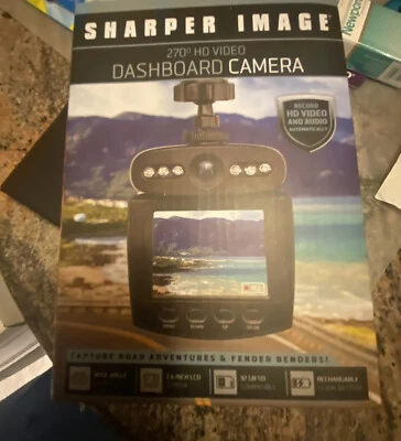 Sharper Image Dashboard Camera 270 degrees HD Video Audio WITH 32GB SD CARD INCL - Image 1 of 4