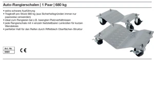 Auto Rangierschalen - 1 Paar 680 kg - Picture 1 of 1