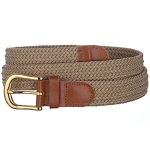 Mens Braided Stretch Belts - Casual Golf Belt - Picture 1 of 12