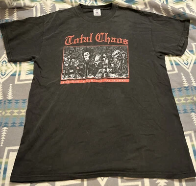 Camisa Vintage Años 90 Total Chaos Band Talla L Punk Hardcore Epitafio Rock Tour 1996 Foto 1 de 4