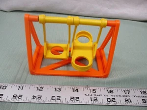 Fisher Price Little People Play Family Orange Yellow Swing 2525 Playground Toy B - Picture 1 of 5