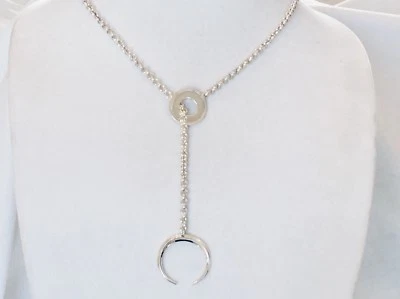 NUEVO SIN ETIQUETAS ~ Robert Lee Morris ~ RLM Studios ~ PLATA ESTERLINA ~ Collar largo LARIAT Foto 1 de 4