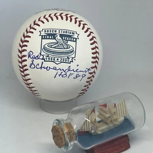 Red Schoendienst signed Rawlings Busch Stadium Logo Baseball JSA Cardinals A290 - Picture 1 of 1