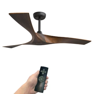 Vintage Ceiling Fan 52" DC Fan with Remote 3 ABS Blades Hand Painted Brown - Picture 1 of 6