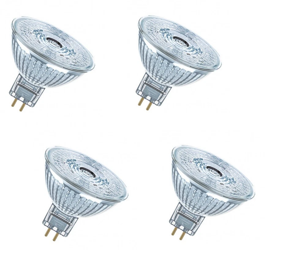 4x OSRAM LED Star MR16 Spot 2,6W=20W GU5.3 12V kaltweiß 36° EEK:E (Spektrum A-G) - Bild 1 von 3