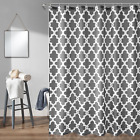 Polyester Waterproof Shower Curtains Grey Mossaic Trellis Print Bathroom Curtain