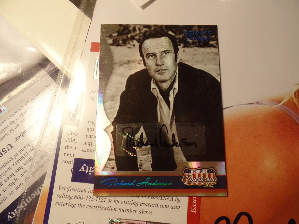 RICHARD ANDERSON auto 6M DOLLAR MAN autograph signed 2008 Donruss Americana    - Image 1 of 2
