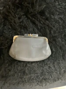 Christian Dior Trotter Coin Purse Mini Wallet Bag gray Leather Authentic Vintage - Picture 1 of 11