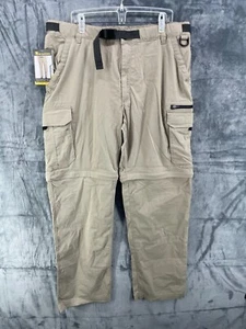 BC Clothing Men's Convertible Stretch Cargo Hiking Pants Shorts XXL x 34" Inseam - Picture 1 of 21