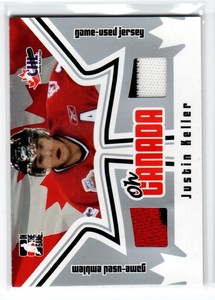 2005-06 ITG Heroes and Prospects Oh Canada #OC16 Justin Keller *#/50