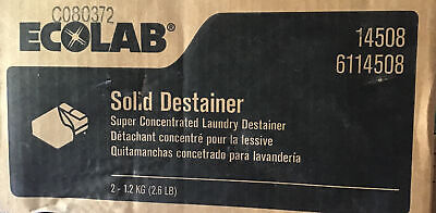 Eco Lab 6114508 2.6 Lb. Solid Laundry Destainer (Case Of 2) 14508 Ecolab Bleach • 30$